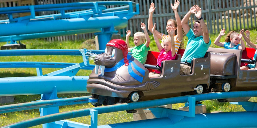 Kids of all ages love riding the Polar Coaster!