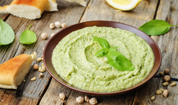 Basil Pesto Hummus Recipe: An Italian Take on a Middle Eastern Classic