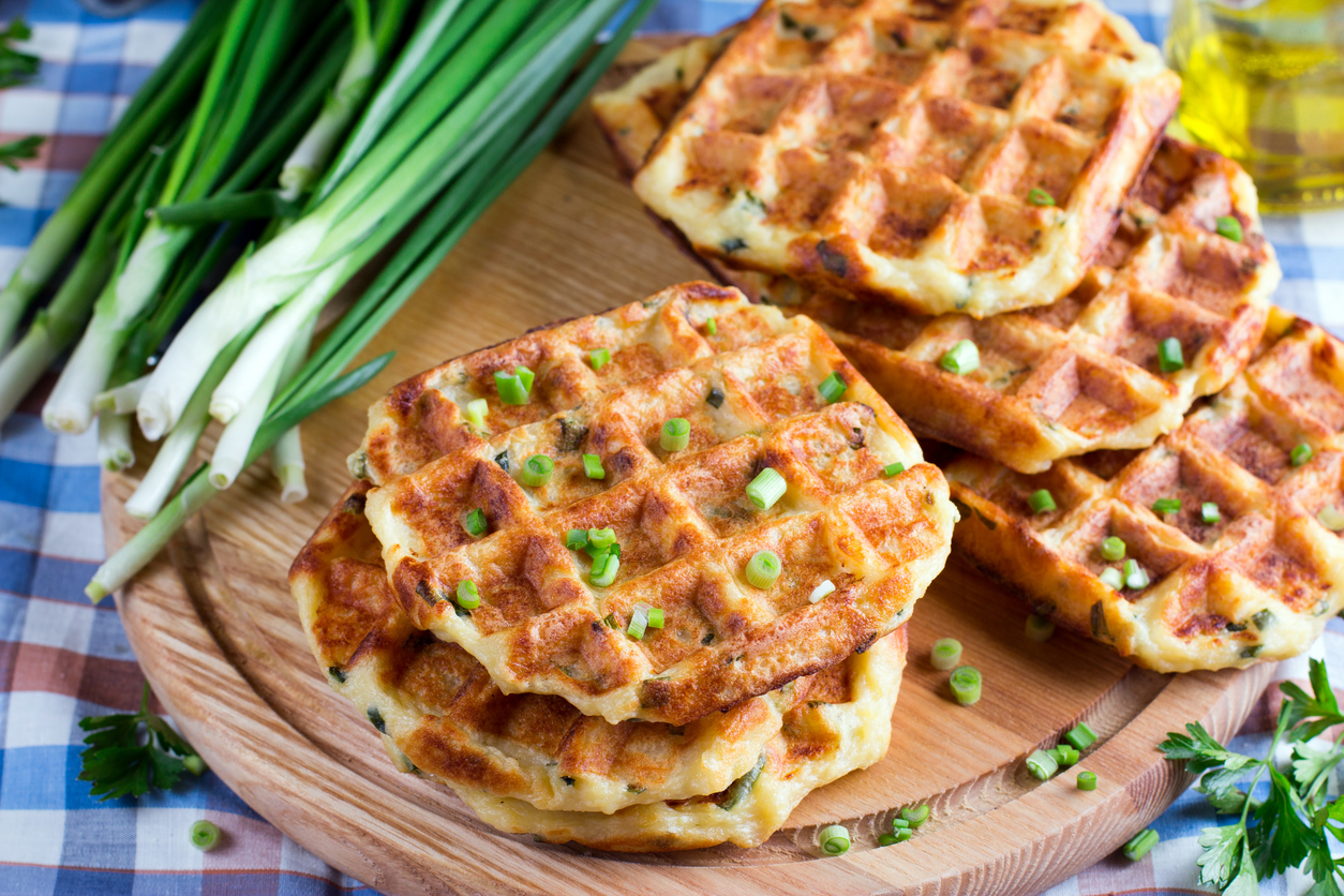 This Savory Vegan Spaghetti Squash And Quinoa Waffle Is An Autumn Delight