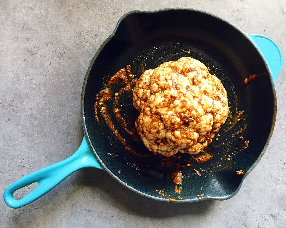 Whole Roasted Stuffed Cauliflower (Because Brassica is the New Meat)