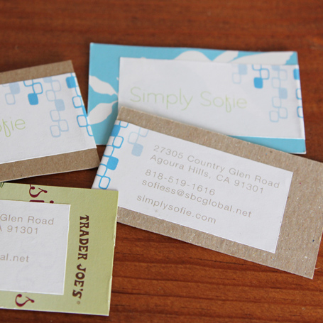 DIY Business Cards Made Cheap From Scraps of Paper, Clothespins and Old ...