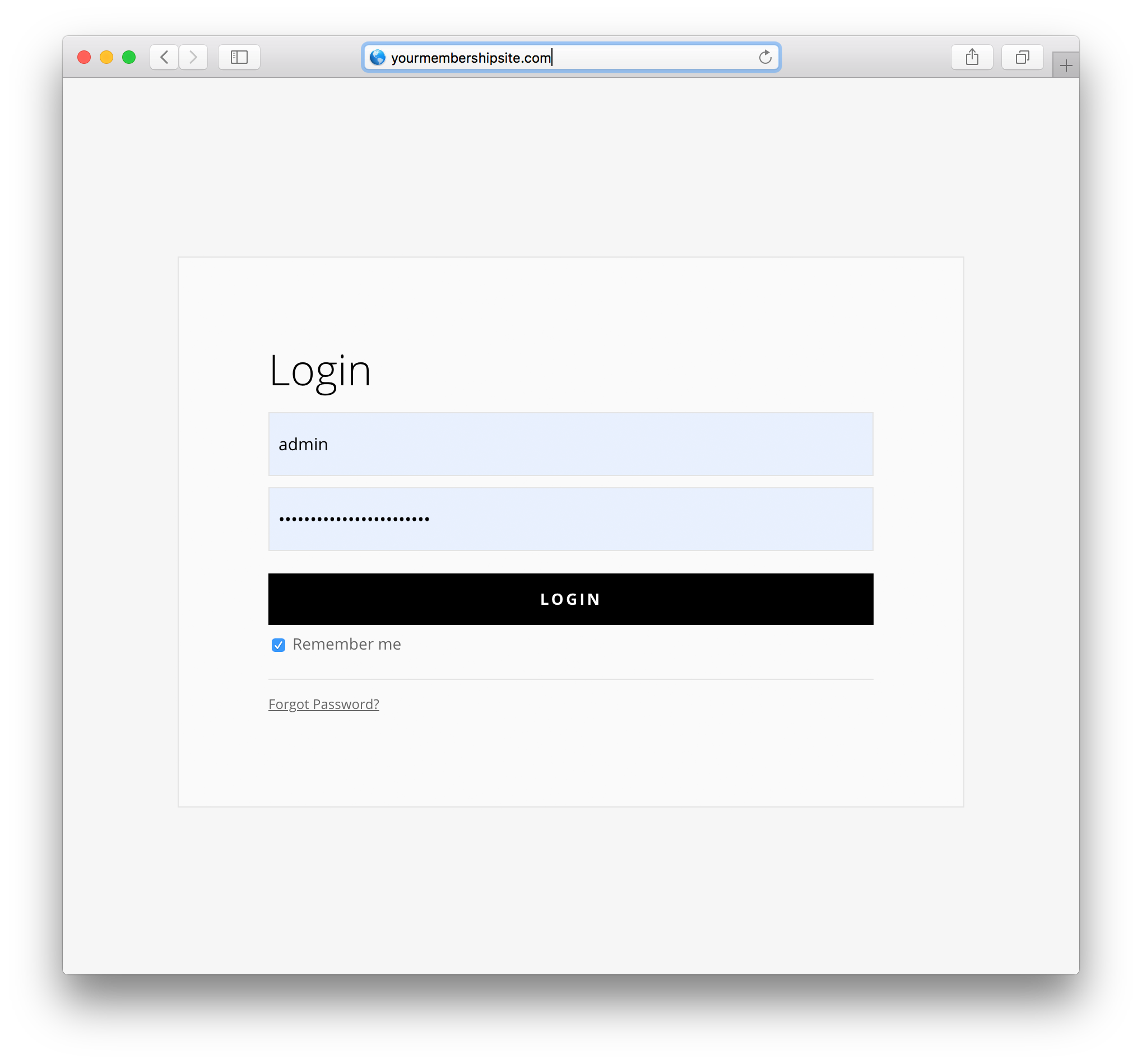 divi layout pack for membermouse login page ejemplo