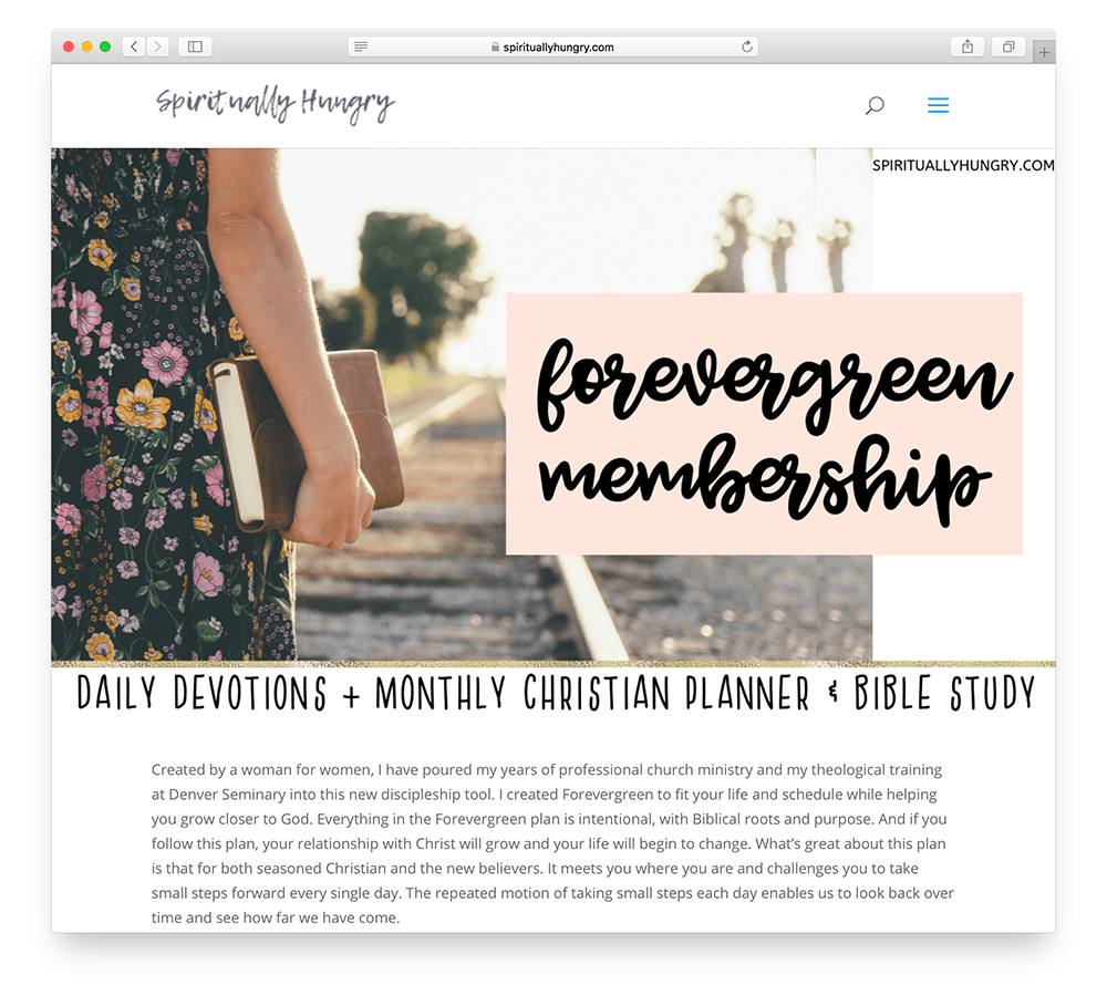 spiritual community membership site example