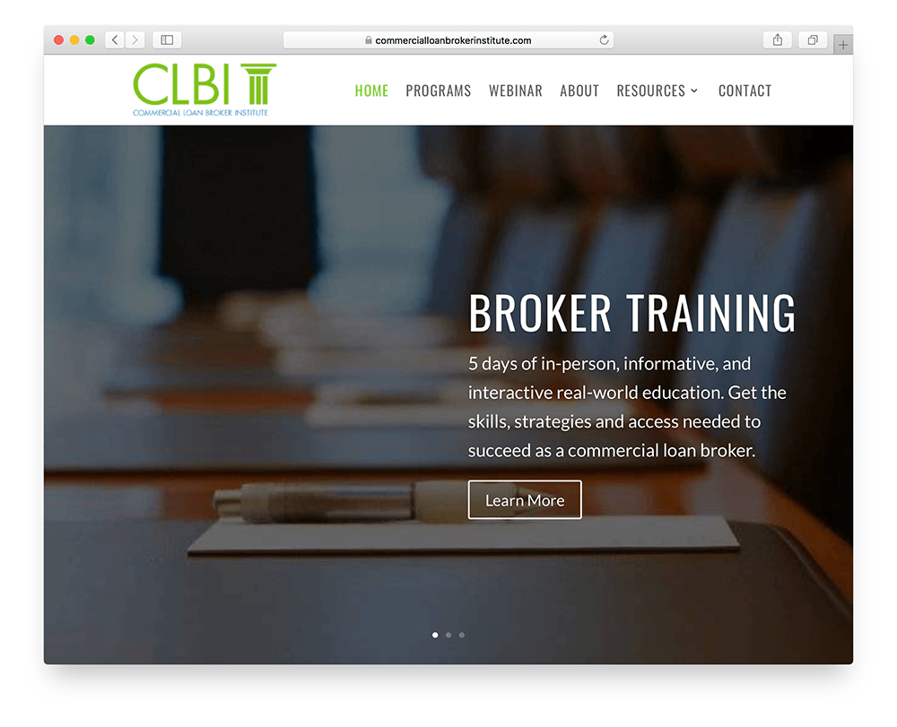 example of an education membership site for loan brokers