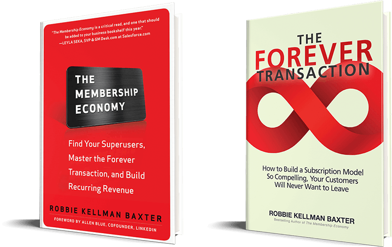 the membership economy and the forever transaction books by Robbie Kellman Baxter