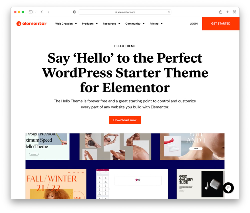 elementor hello wordpress theme for membership site