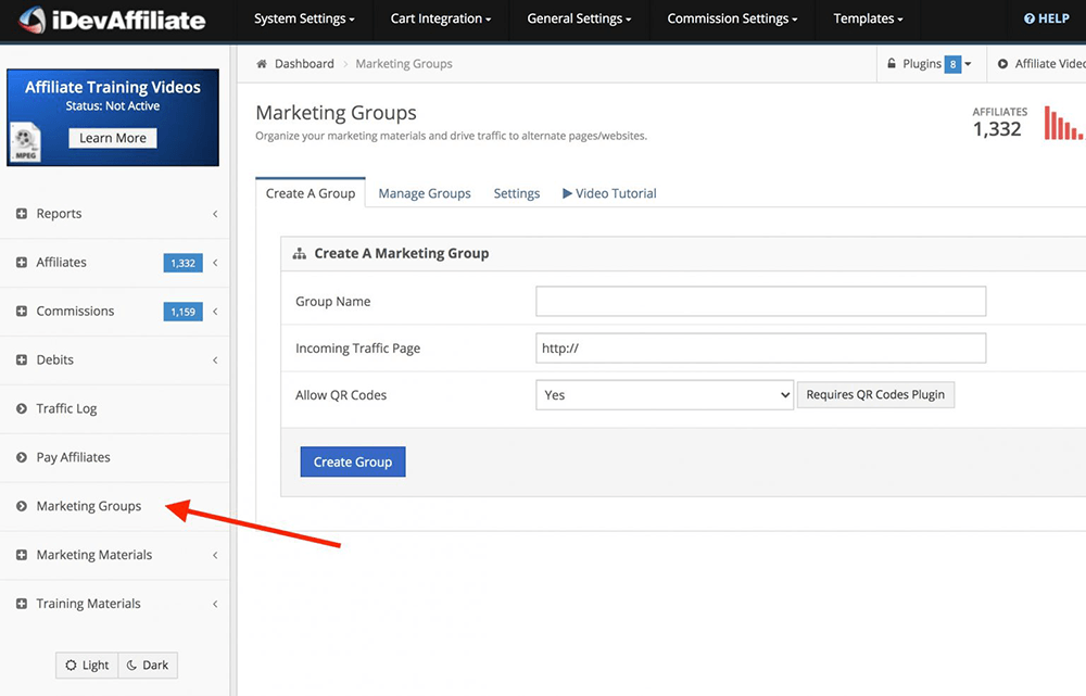 iDevAffiliate MitgliedMaus-Integration