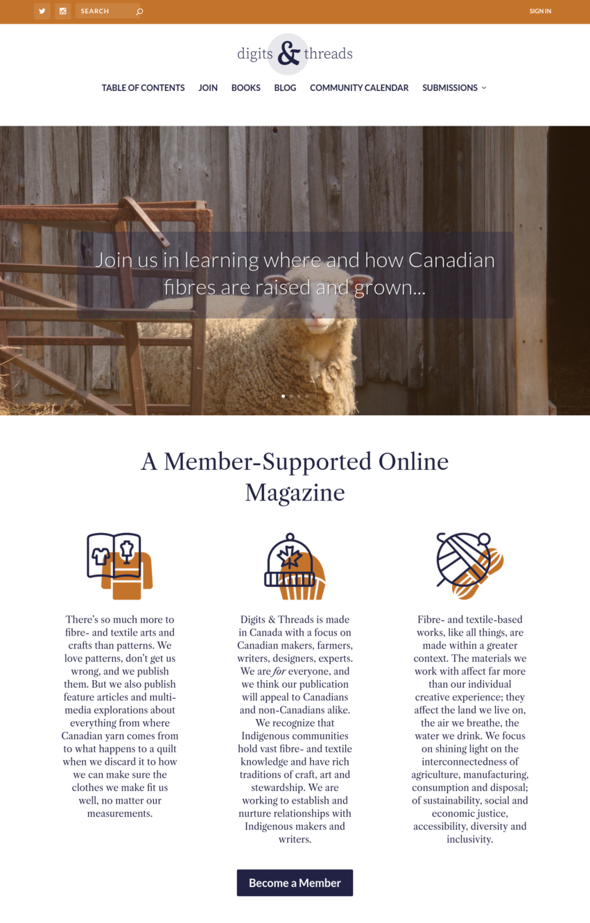 Member supported online magazine