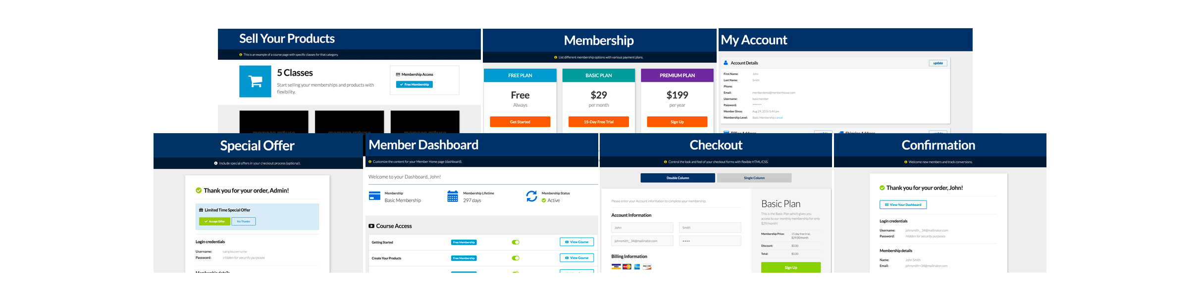 membership plugin features