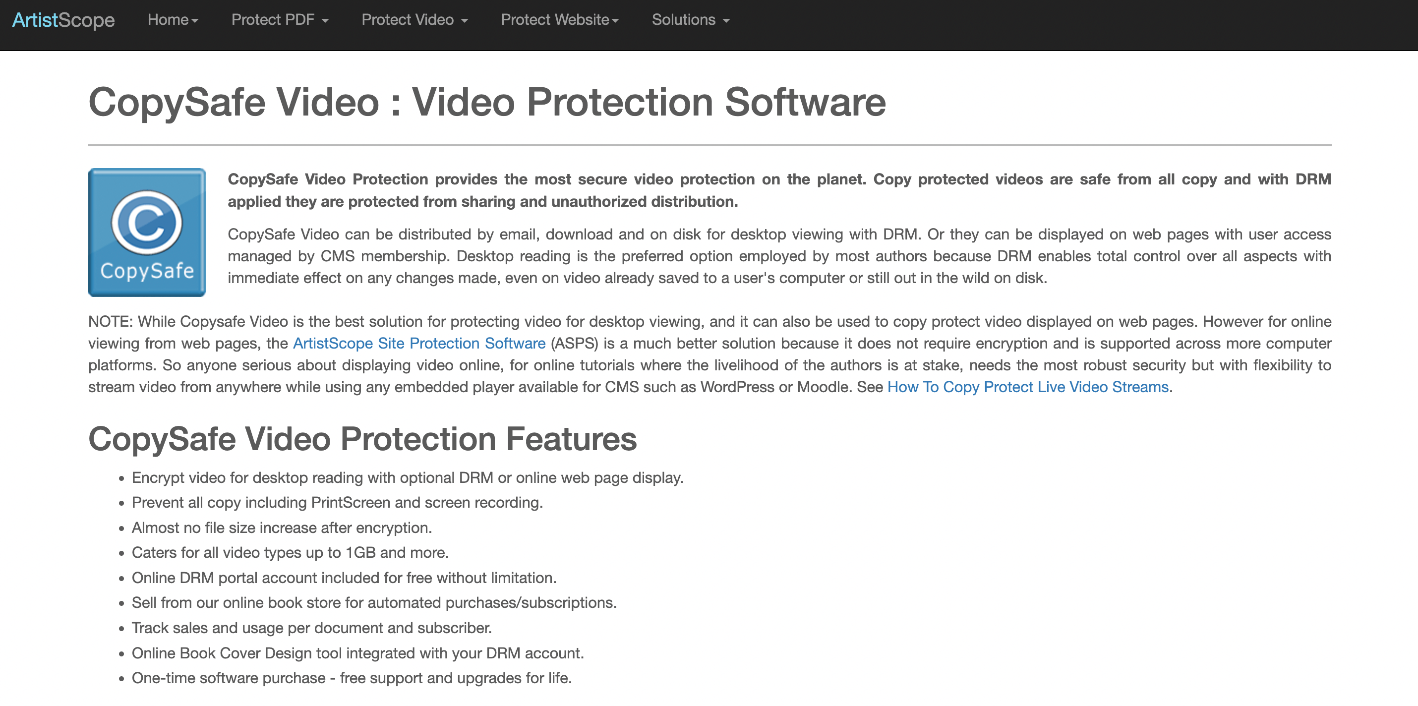 CopySafe video protect tool