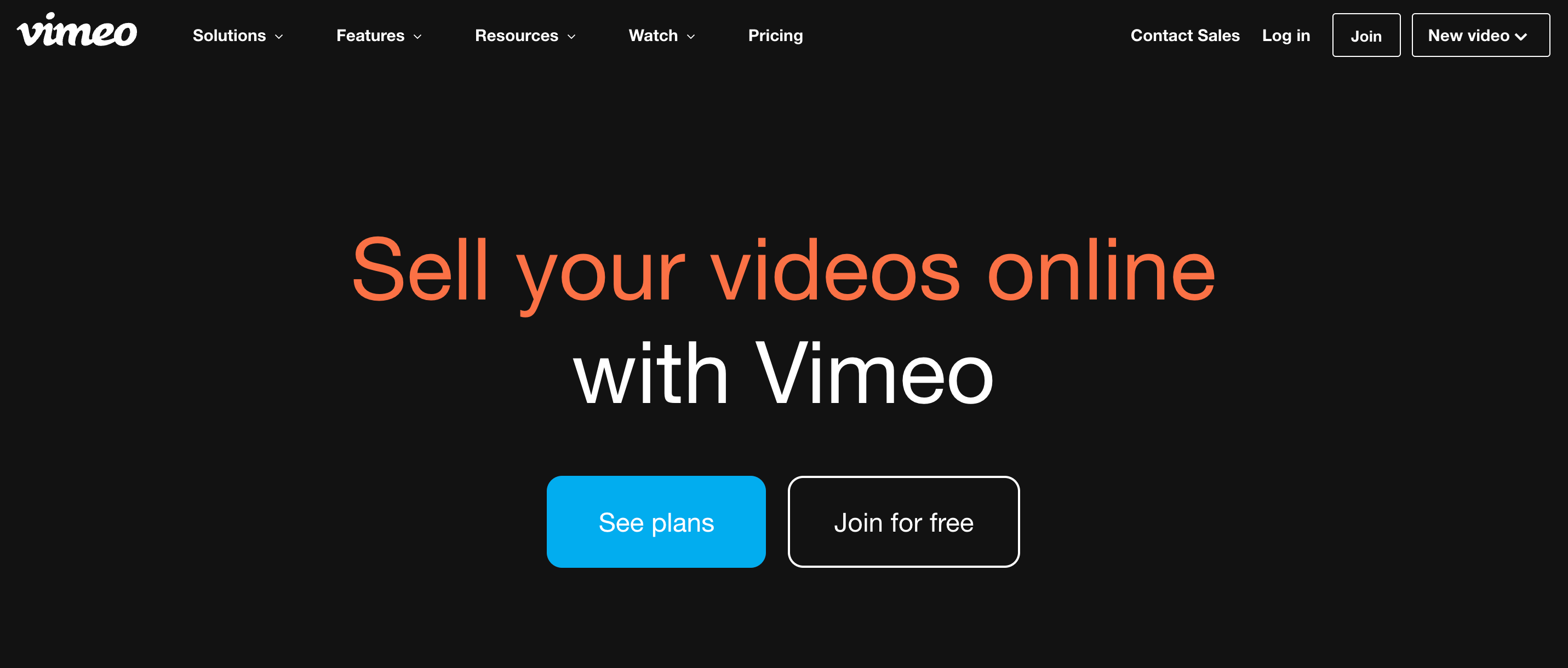 The Vimeo website