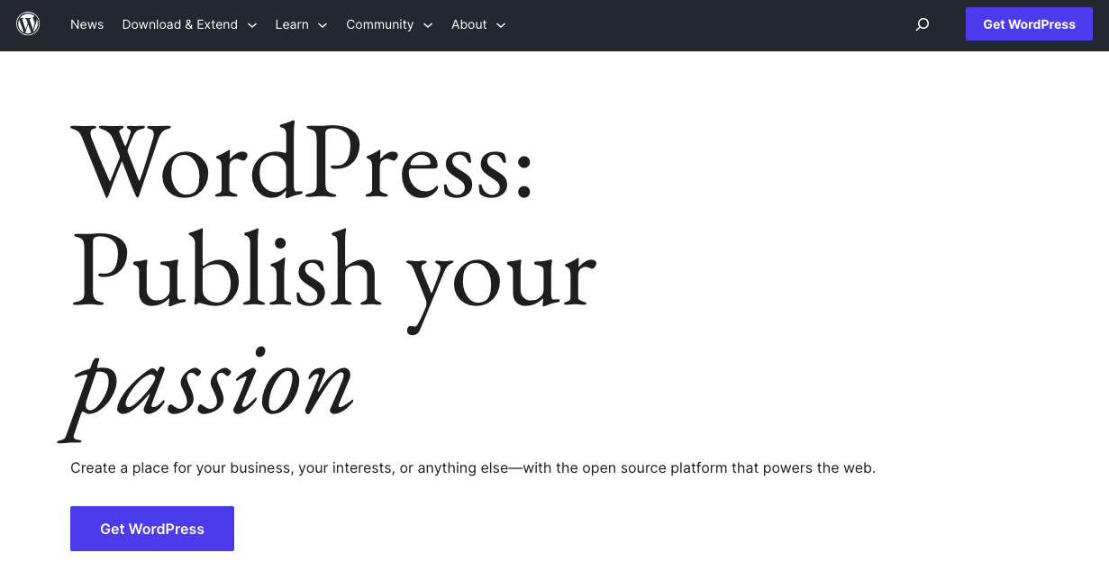 WordPress-Homepage 2023