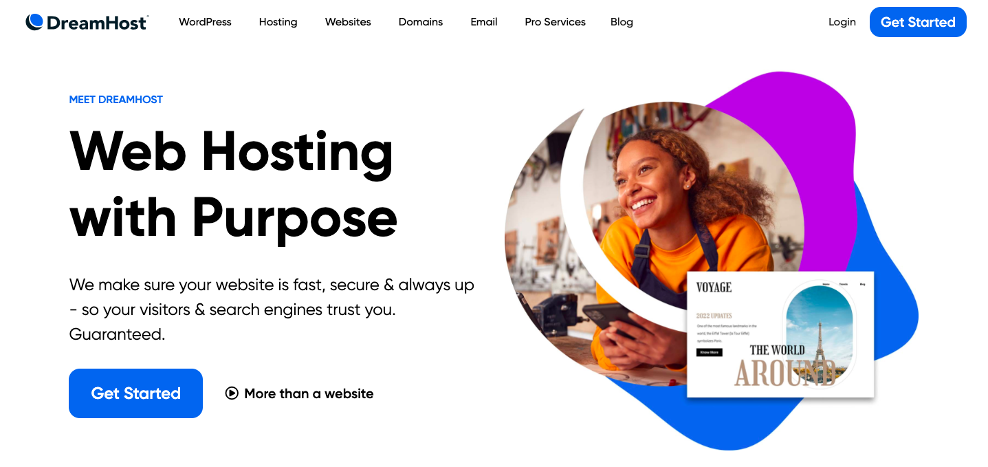 Dreamhost-Homepage 2023