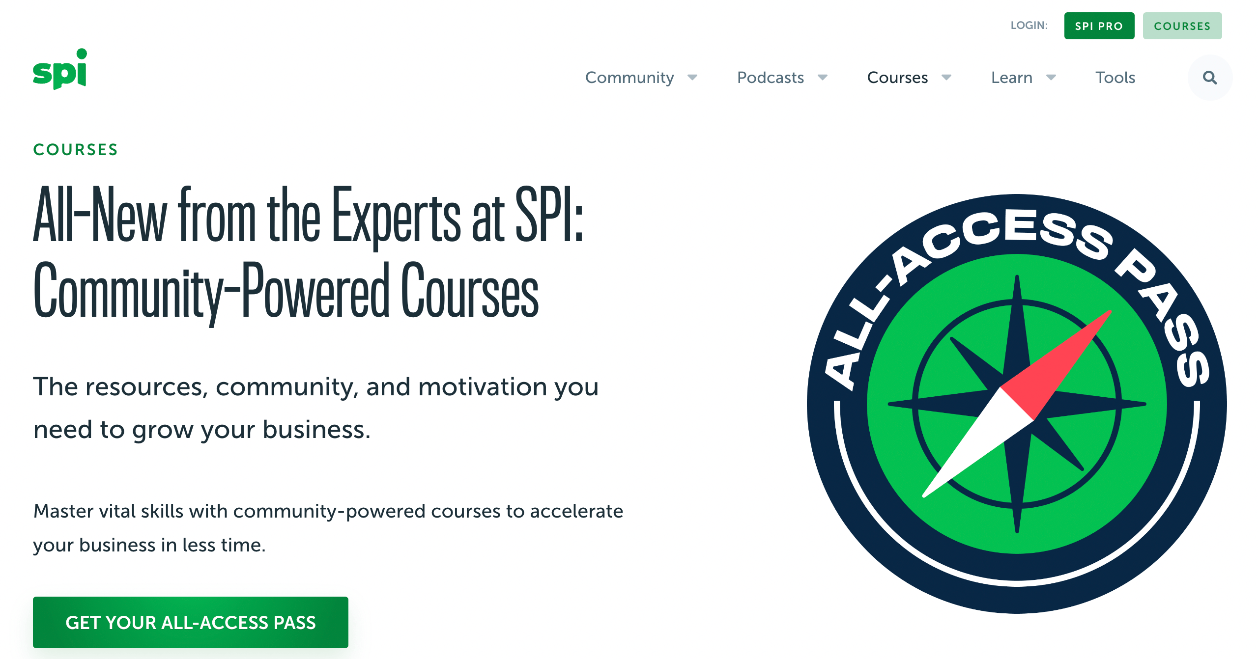 Smart Passive Income offers courses on its membership site.