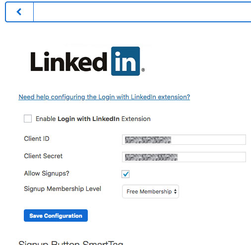 Configuring LinkedIn Login » MemberMouse