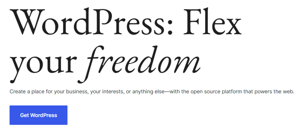 A banner from the WordPress.org website.