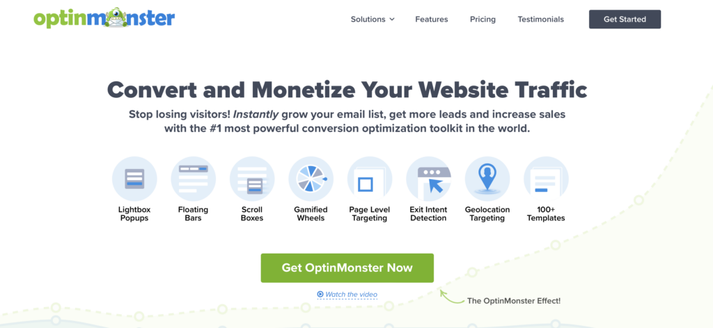 OptinMonster is one of the most popular FOMO tools