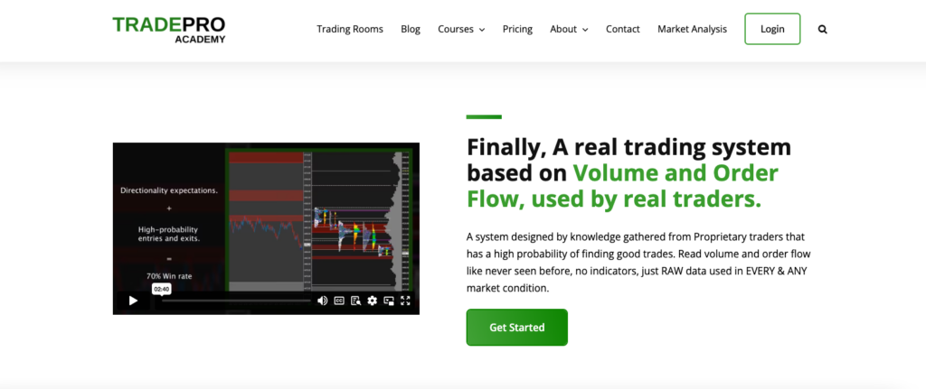 TradePro Academy membership site example homepage