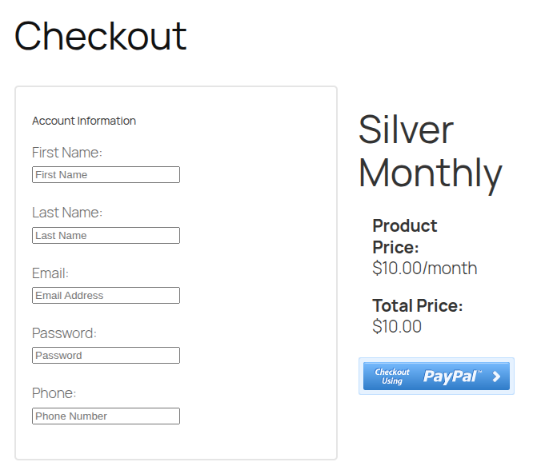 Checkout with one PayPal button
