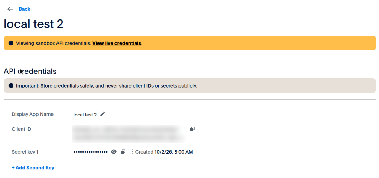 Client ID and Secret