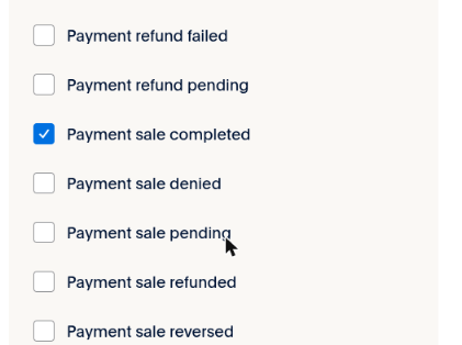 Payment sale completed