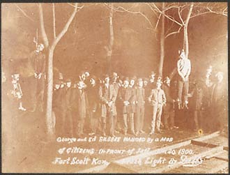 The corpses of George and Ed Silsbee. January 20, 1900. Fort Scott, Kansas.