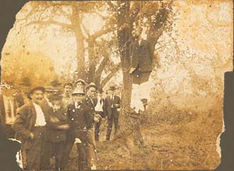 The lynching of Dick Robinson and a man named Thompson. October 6, 1906, Pritchard Station, Alabama.