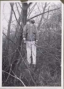 Lynching of African American male. 1960, McDuffie County, Georgia.