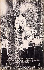 The lynching of Leo Frank. August 17, 1915, Marietta, Georgia.