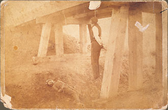 The lynching of Fred Ingraham and James Green. April 3, 1883, Hastings, Nebraska.