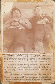 The corpses of Foster Crawford and Elmer Lewis.