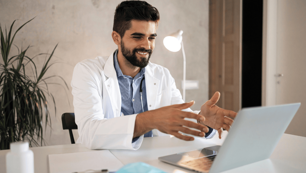 doctor providing telehealth services