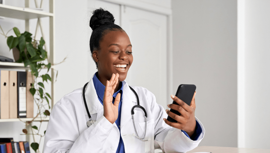 Doctor attending to patients virtually