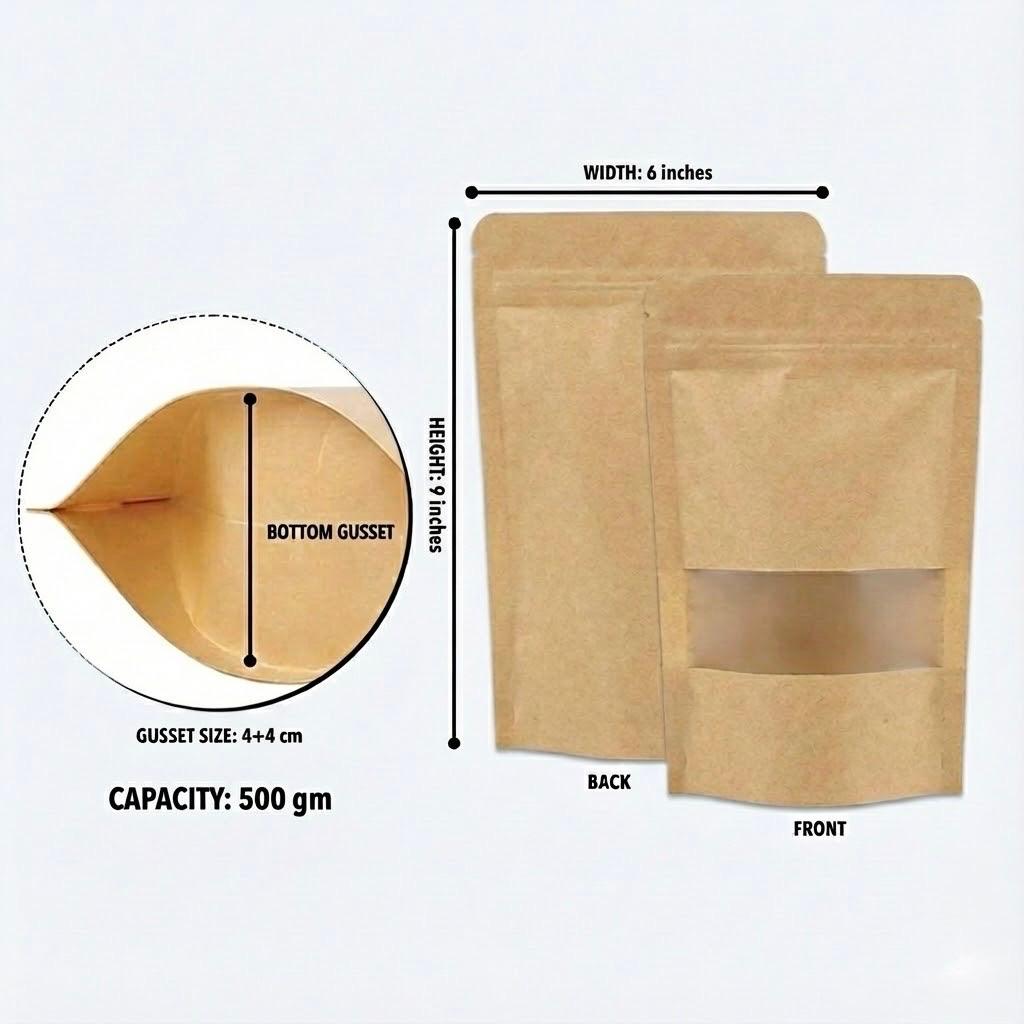 Kraft Pouches view 3