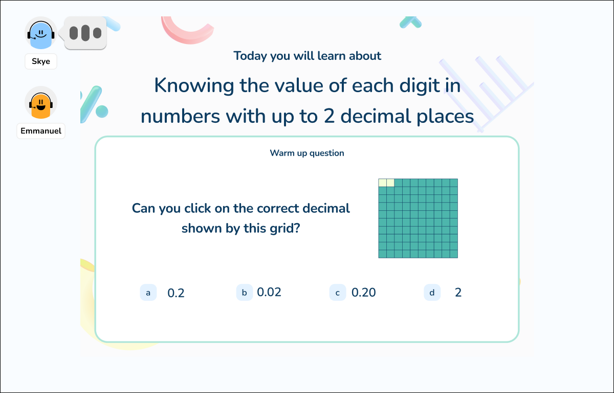 Skye AI voice tutoring lesson built on human expertise and insights