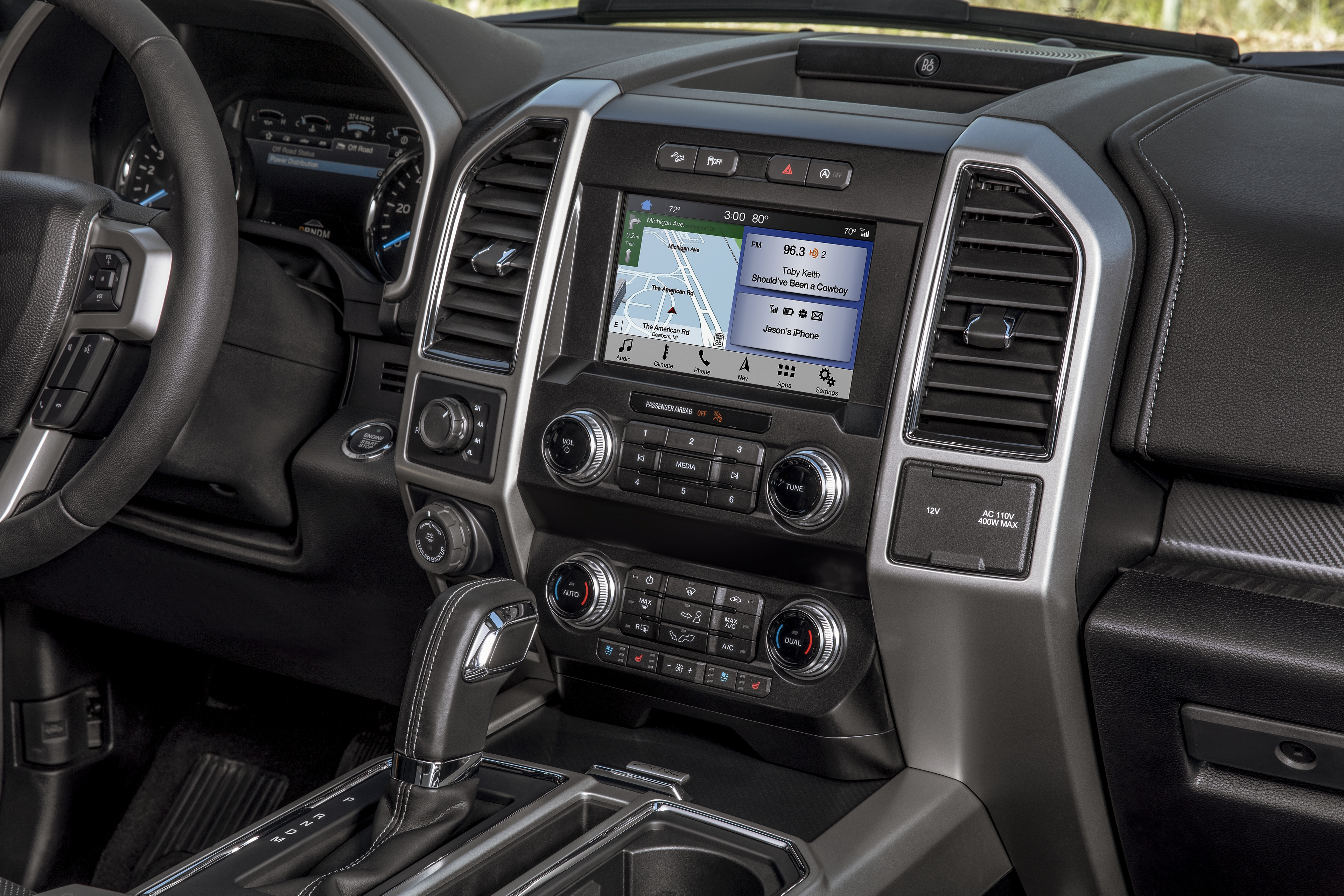 dashboard of a 2020 ford f-150 with sync 3