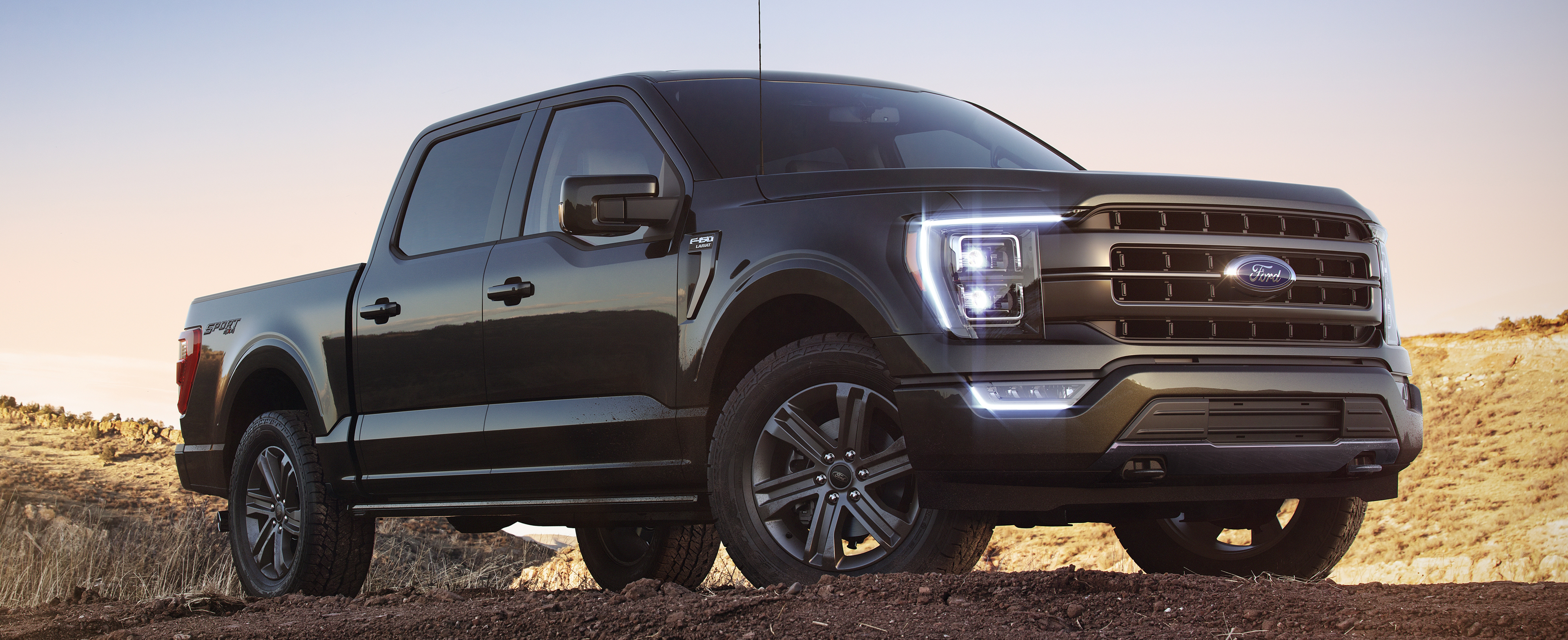 2021 Ford F-150 parked on dirt