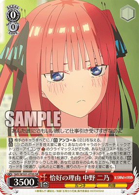 恰好の理由 中野 二乃