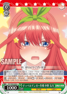 ドッペルゲンガー作戦 中野 五月
