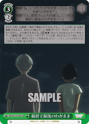 最初で最後のわがまま