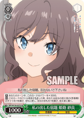 私の出した宿題 姫路 紗良