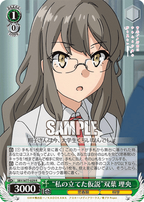 “私の立てた仮説”双葉 理央