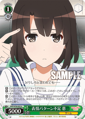 表情パターン不足 恵