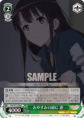 おやすみの前に 恵