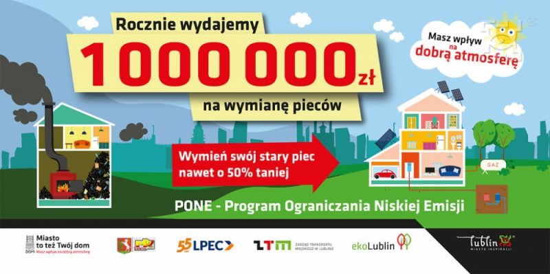 Lublin walczy ze smogiem. 1 mln złotych na wymianę pieców w 2020 roku - Zdjęcie główne