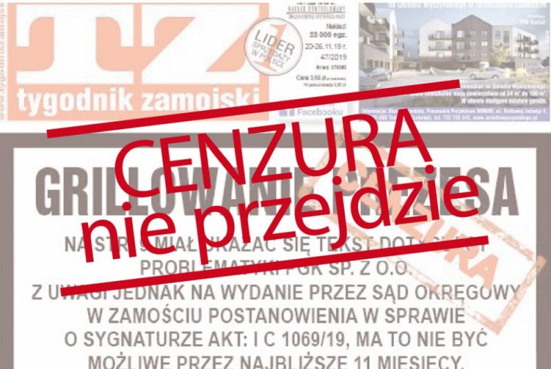 Cenzura nie przejdzie! Publikujemy zakazane teksty Tygodnika Zamojskiego. W geście solidarności - Zdjęcie główne