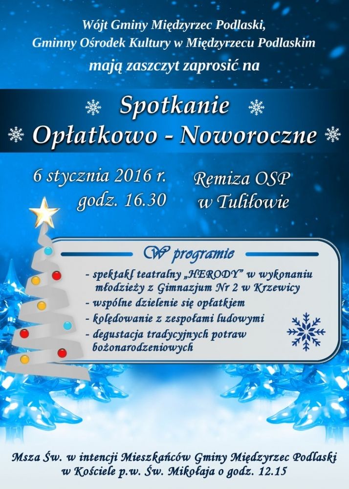 Spotkanie Opłatkowo-Noworoczne - Zdjęcie główne