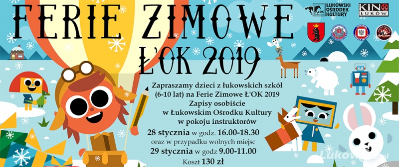 ŁOK zaprasza na „Ferie Zimowe Ł'OK 2019” - Zdjęcie główne