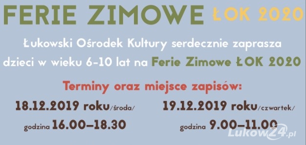 Ruszają zapisy na Ferie Zimowe ŁOK 2020 - Zdjęcie główne