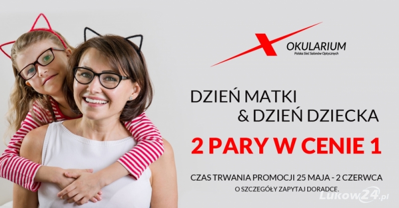 Dwie pary okularów w cenie jednej dla mamy i dla dziecka. Świętujemy Dzień Mamy i Dzień Dziecka w Okularium! - Zdjęcie główne